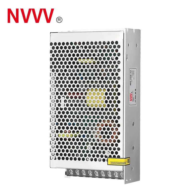 IP65 DC 12V 400W Plateado a prueba de lluvia SMPS Serie de salida única Fuente de alimentación conmutada para luz LED
