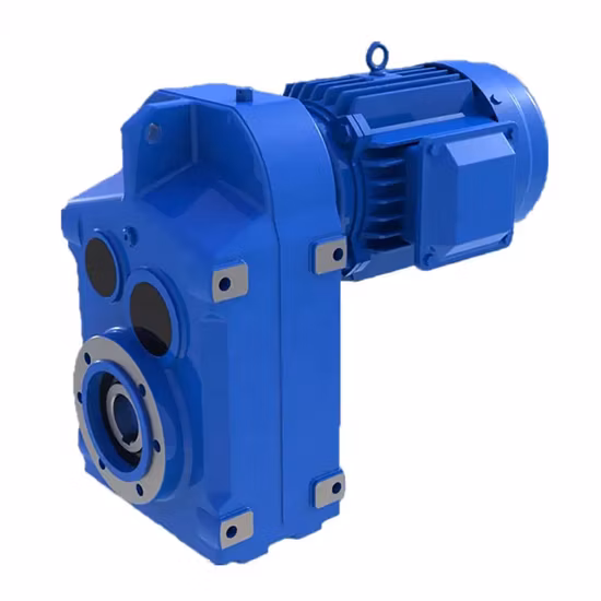 Motor de la serie F + freno + engranaje F158 Eje paralelo de grúa Fa Caja de cambios reductora industrial